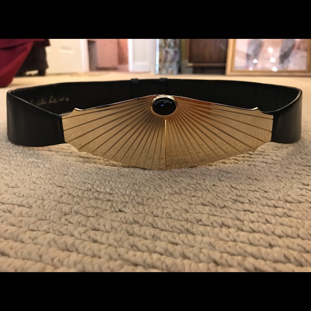 Black Judith Leiber Adjustable Belt